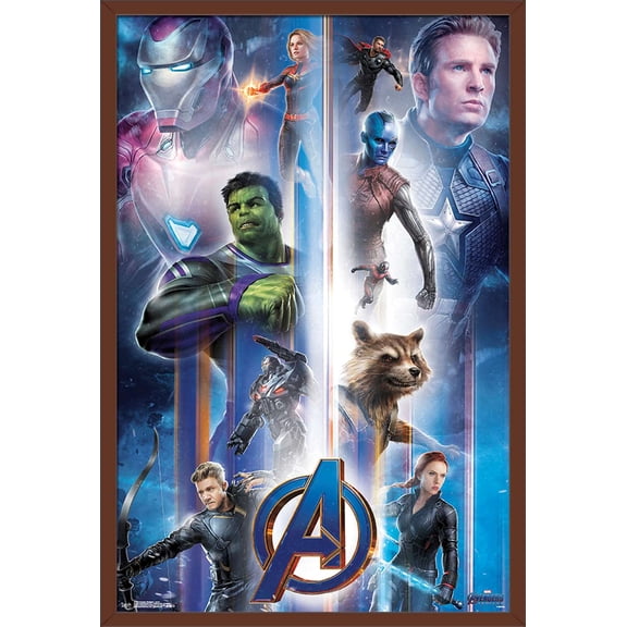 Marvel Cinematic Universe - Avengers - Endgame - Iconic Wall Poster, 22.375" x 34", Framed