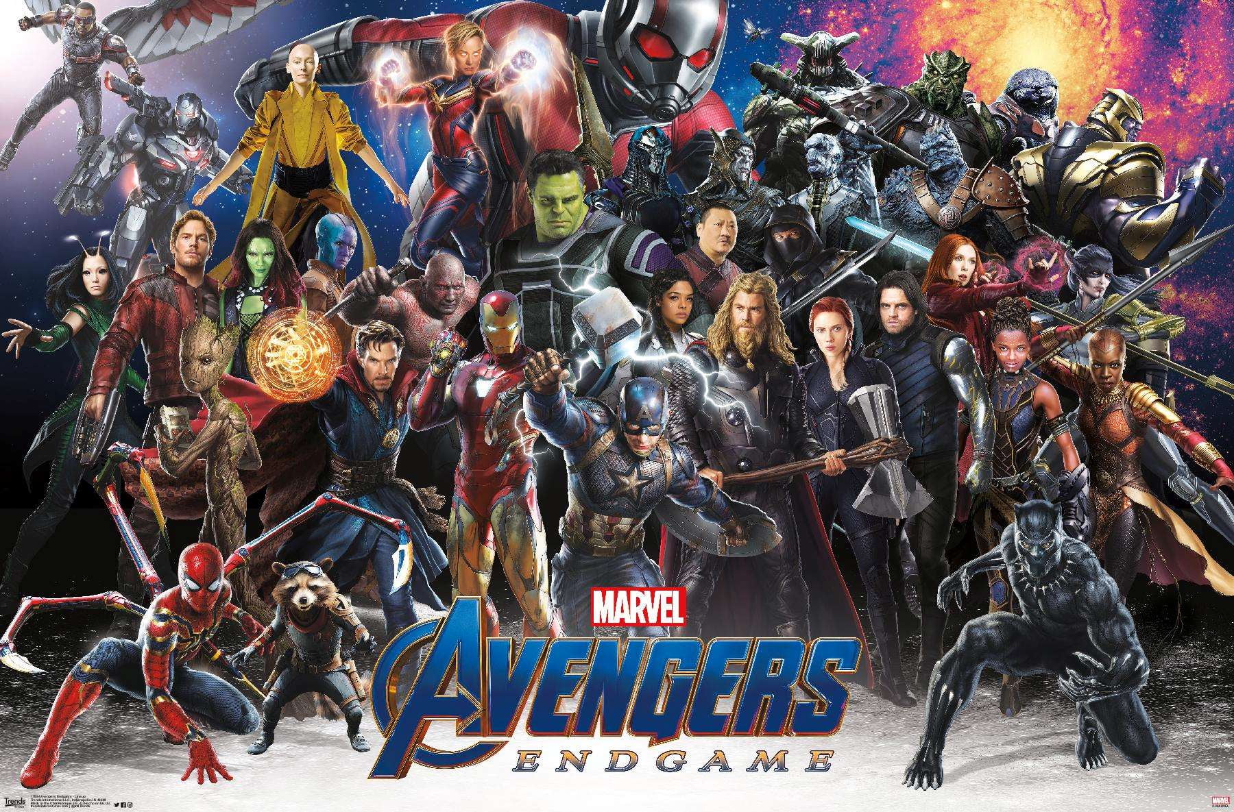 Marvel Cinematic Universe - Avengers - Endgame - Lineup Wall Poster,  14.725 x 22.375 
