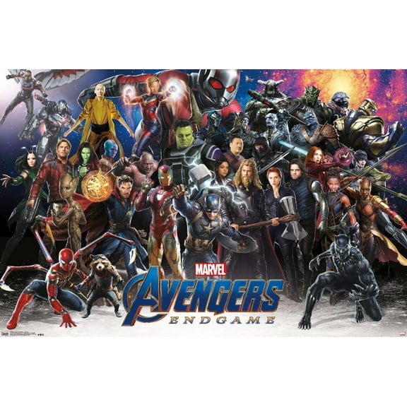 Marvel Cinematic Universe - Avengers - Endgame - Lineup Wall Poster, 14.725" x 22.375"