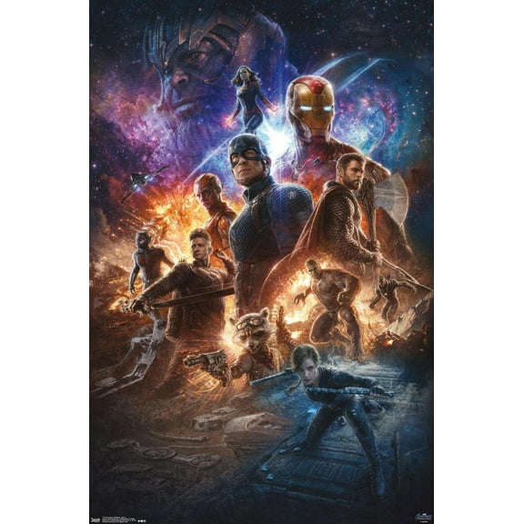 Marvel Cinematic Universe - Avengers - Endgame - Space Wall Poster, 14.725" x 22.375"