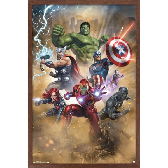 Marvel Cinematic Universe - Avengers - Fantastic Wall Poster, 22.375" x 34", Framed