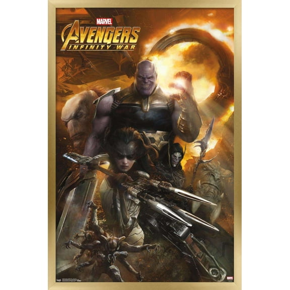 Marvel Cinematic Universe - Avengers - Infinity War - EVil Group Wall Poster, 14.725" x 22.375", Framed