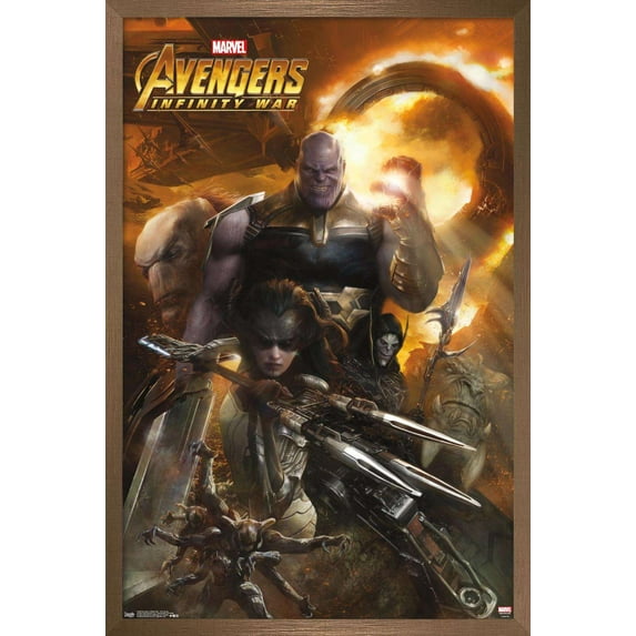 Marvel Cinematic Universe - Avengers - Infinity War - EVil Group Wall Poster, 14.725" x 22.375", Framed