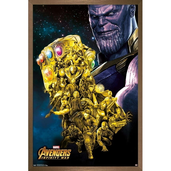 Marvel Cinematic Universe - Avengers - Infinity War - Fist Wall Poster, 14.725" x 22.375", Framed