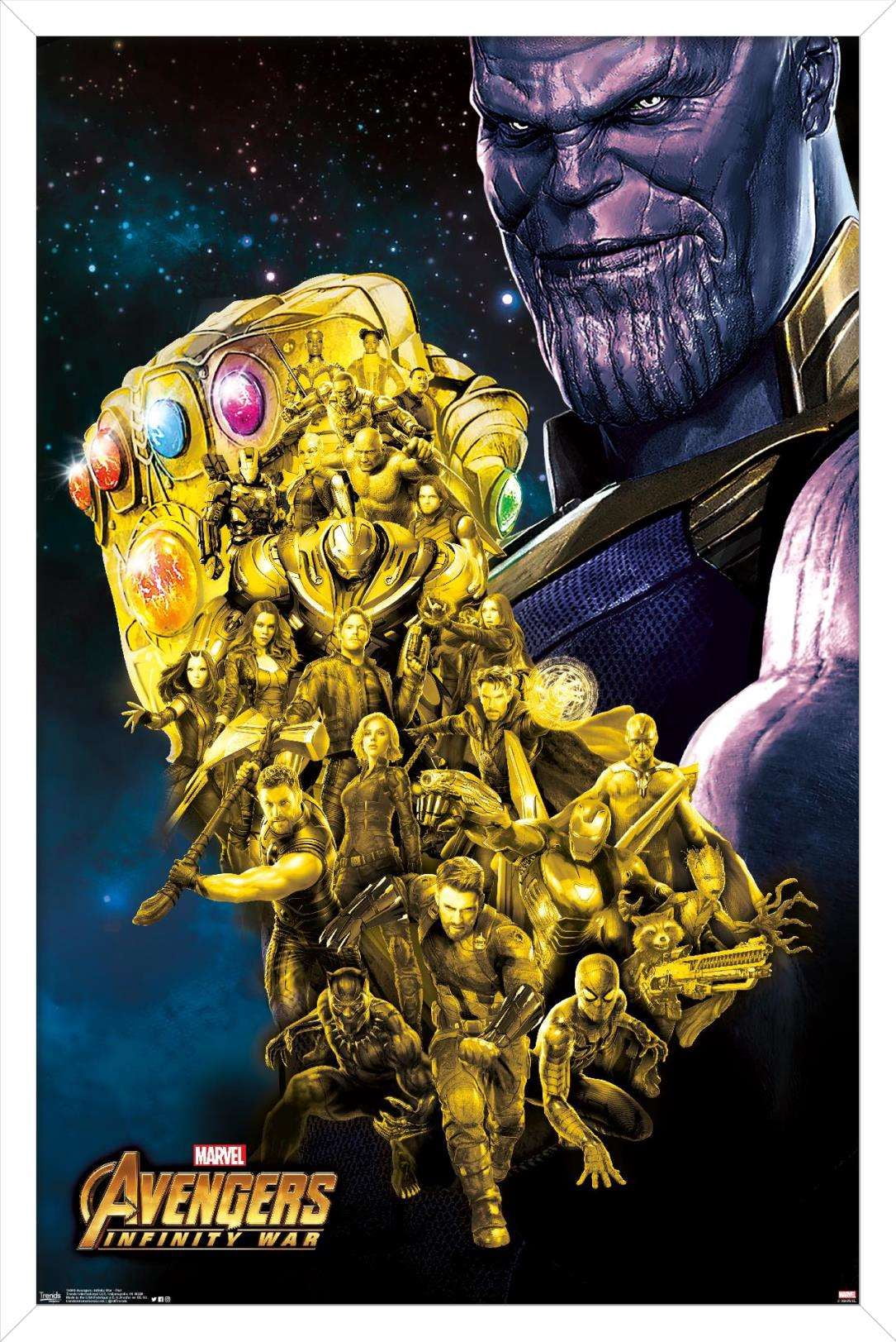 Marvel Cinematic Universe - Avengers - Infinity War - Fist Wall Poster, 14.725" x 22.375", Framed