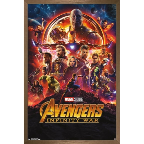Marvel Cinematic Universe - Avengers - Infinity War - One Sheet Wall Poster, 14.725" x 22.375", Framed