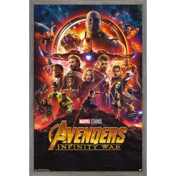 Marvel Cinematic Universe - Avengers - Infinity War - One Sheet Wall Poster, 22.375" x 34", Framed