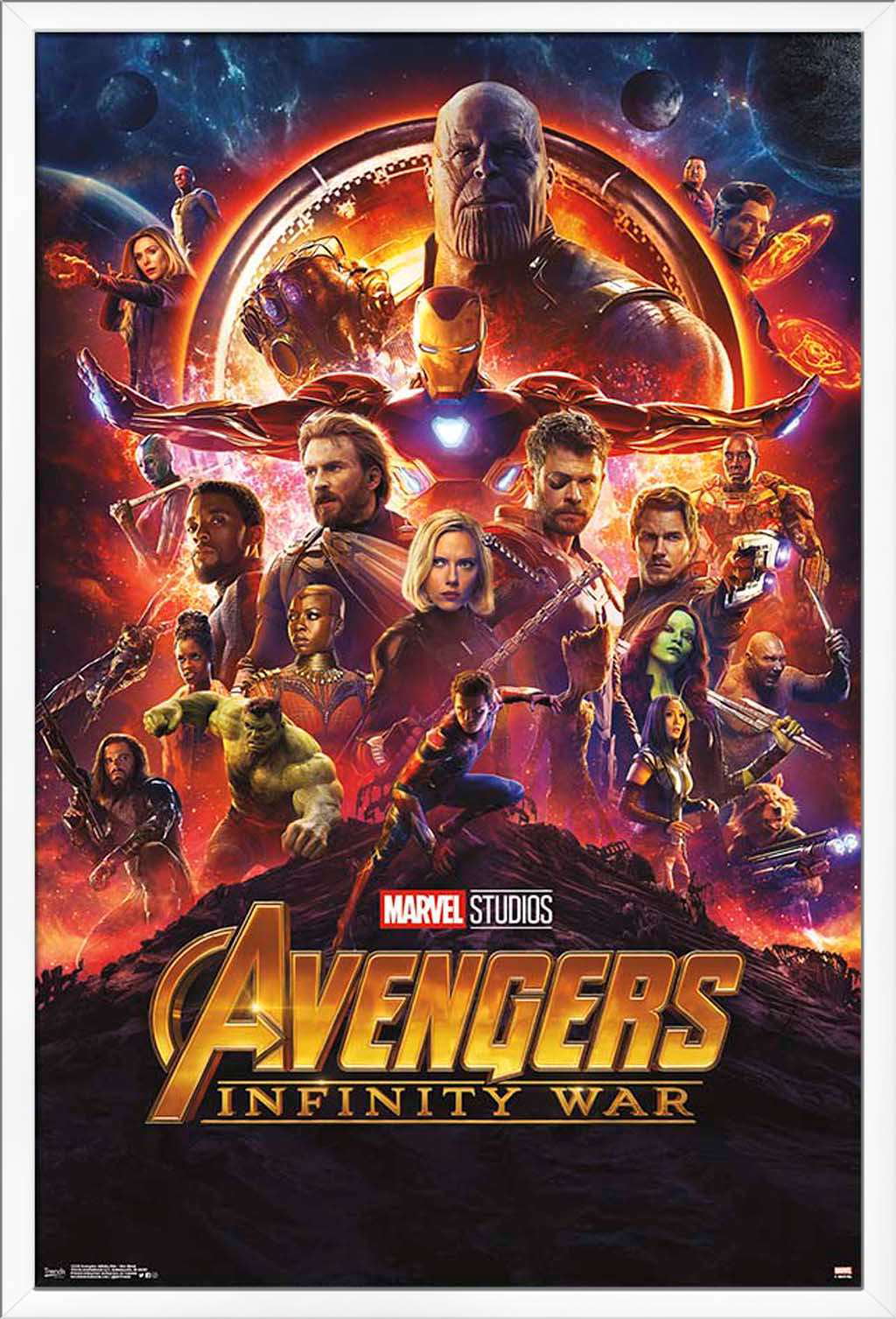 Marvel Cinematic Universe - Avengers - Infinity War - One Sheet Wall  Poster, 22.375 x 34, Framed