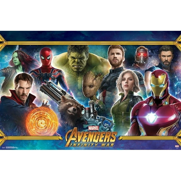 Marvel Cinematic Universe - Avengers - Infinity War - Team Wall Poster, 22.375" x 34"