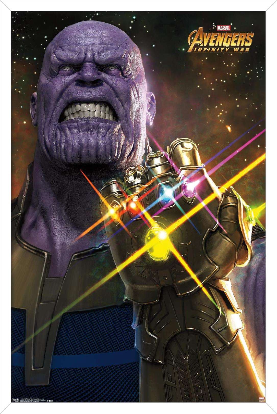 Marvel Cinematic Universe - Avengers - Infinity War - Thanos Wall Poster, 14.725" x 22.375", Framed