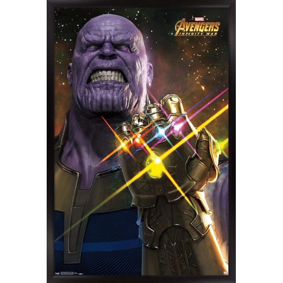 Marvel Cinematic Universe - Avengers - Infinity War - Thanos Wall Poster, 14.725" x 22.375", Framed