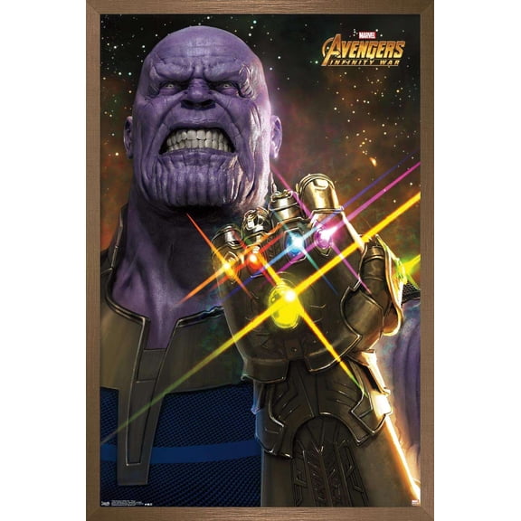 Marvel Cinematic Universe - Avengers - Infinity War - Thanos Wall Poster, 22.375" x 34", Framed