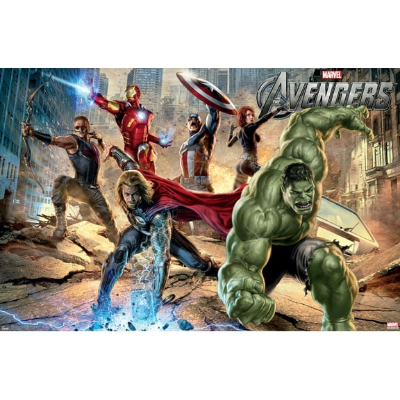 Marvel Cinematic Universe - Avengers - Mural Wall Poster, 14.725" x 22.375"