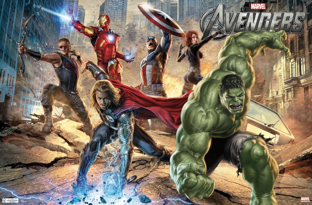 Marvel Cinematic Universe - Avengers - Mural Wall Poster, 22.375" x 34 ...