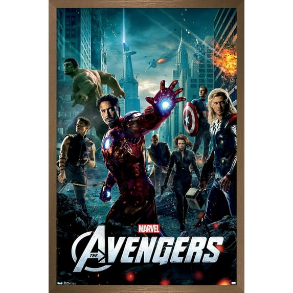 Marvel Cinematic Universe - Avengers - One Sheet Wall Poster, 14.725" x 22.375", Framed