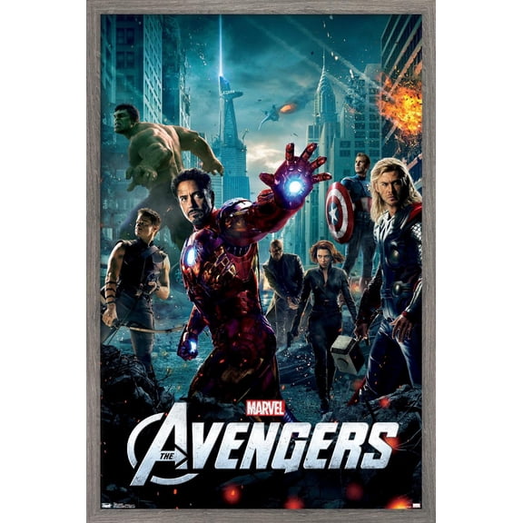 Marvel Cinematic Universe - Avengers - One Sheet Wall Poster, 22.375" x 34", Framed
