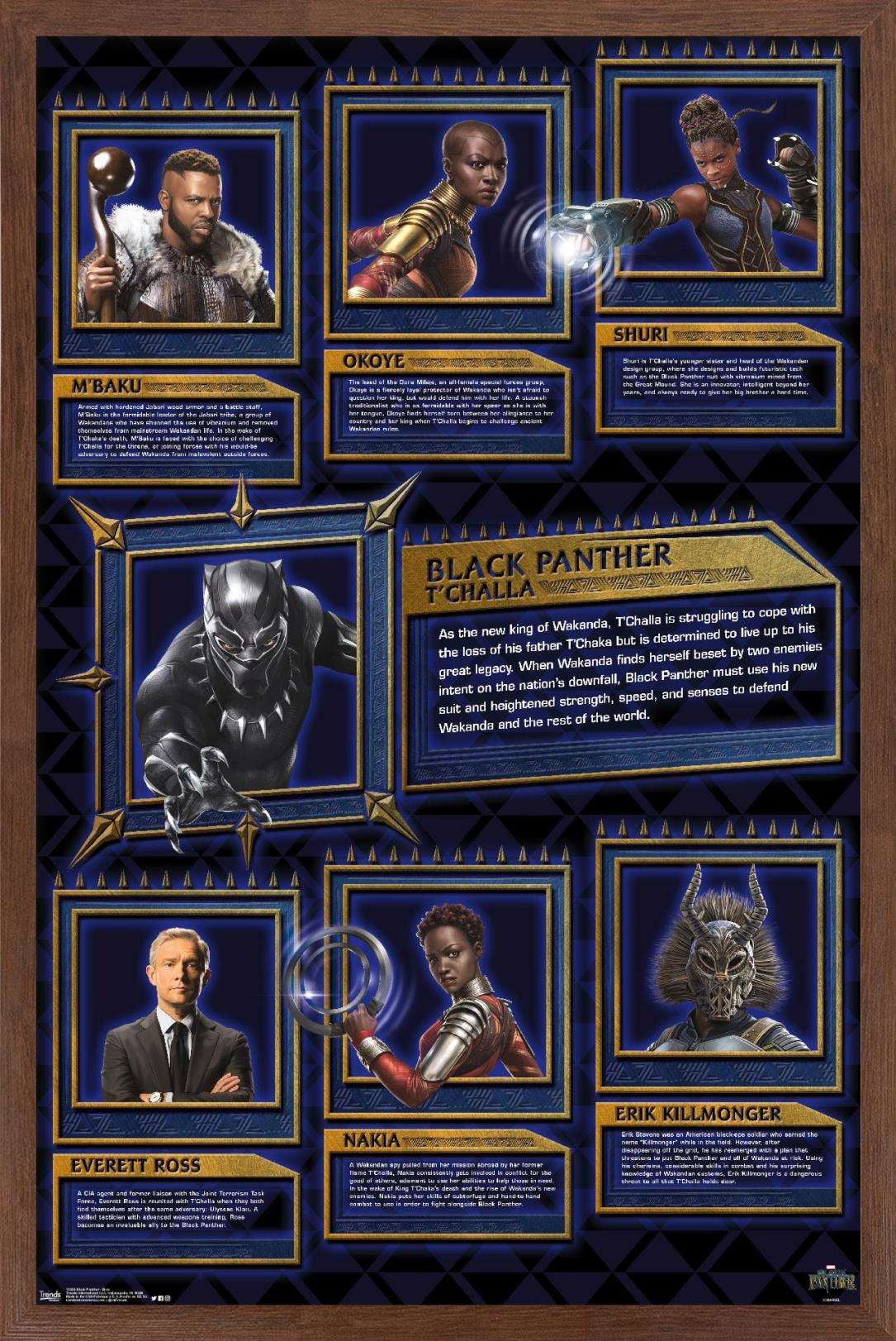 Marvel Cinematic Universe - Black Panther - Bios Wall Poster, 14.725" x 22.375", Framed