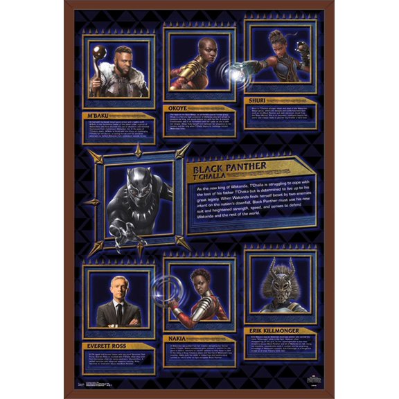 Marvel Cinematic Universe - Black Panther - Bios Wall Poster, 22.375" x 34", Framed