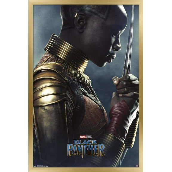 Marvel Cinematic Universe - Black Panther - Okoye One Sheet Wall Poster, 14.725" x 22.375", Framed