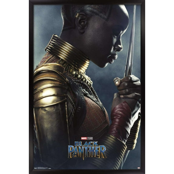 Marvel Cinematic Universe - Black Panther - Okoye One Sheet Wall Poster, 14.725" x 22.375", Framed