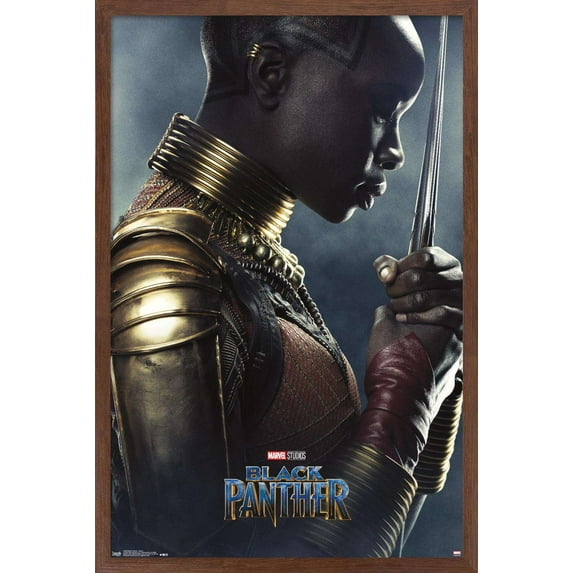 Marvel Cinematic Universe - Black Panther - Okoye One Sheet Wall Poster, 14.725" x 22.375", Framed