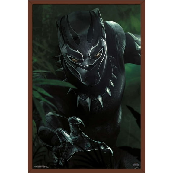Marvel Cinematic Universe - Black Panther - T'Challa Wall Poster, 22.375" x 34", Framed
