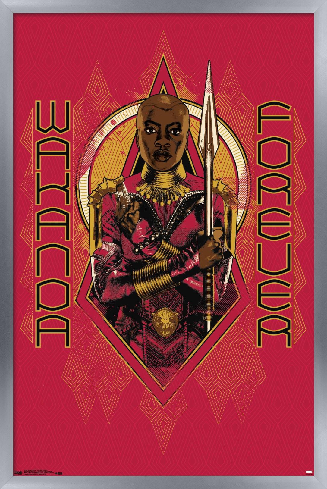 Marvel Cinematic Universe - Black Panther - Wakanda Forever Wall Poster, 22.375" x 34", Framed