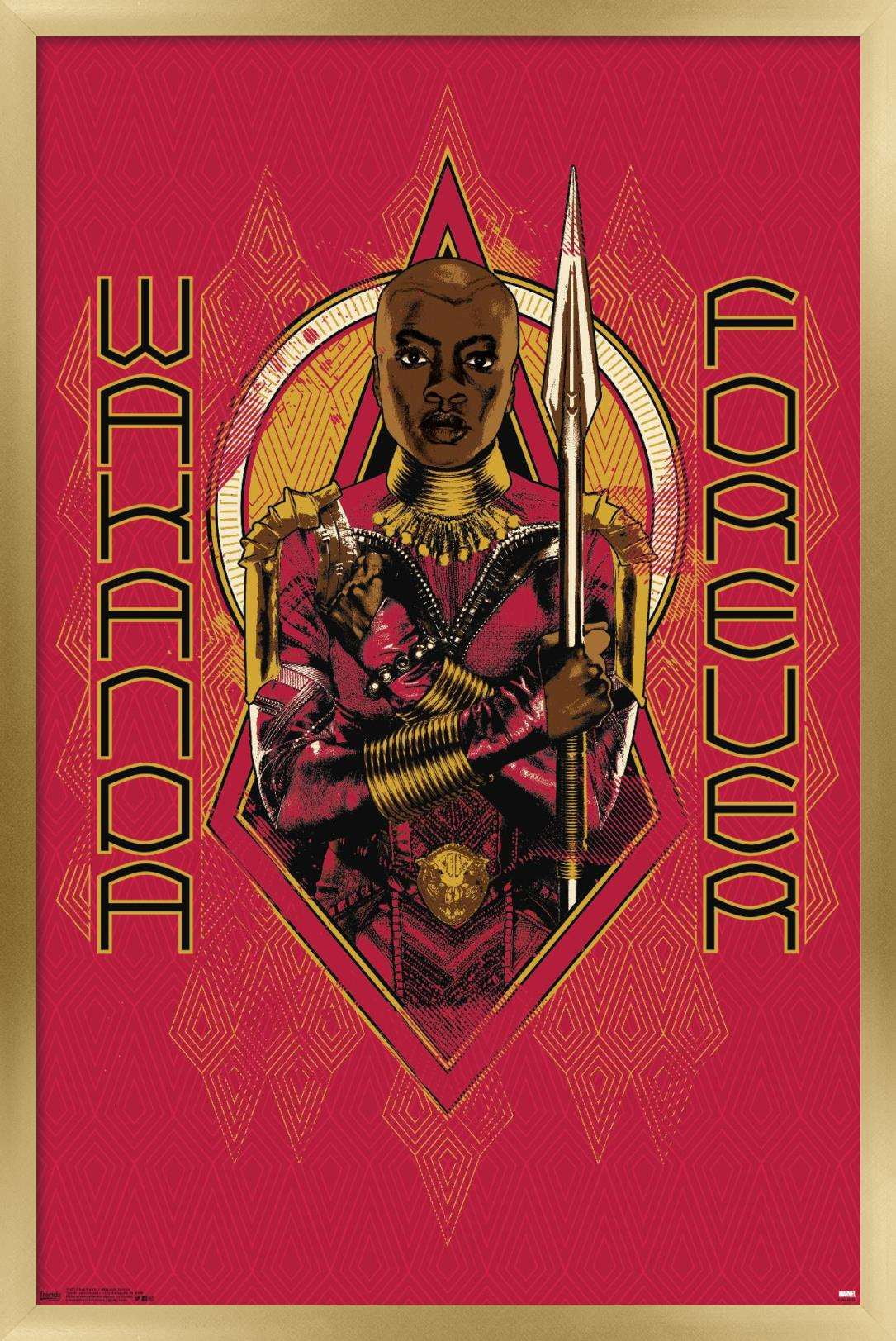 Marvel Cinematic Universe - Black Panther - Wakanda Forever Wall Poster, 22.375" x 34", Framed