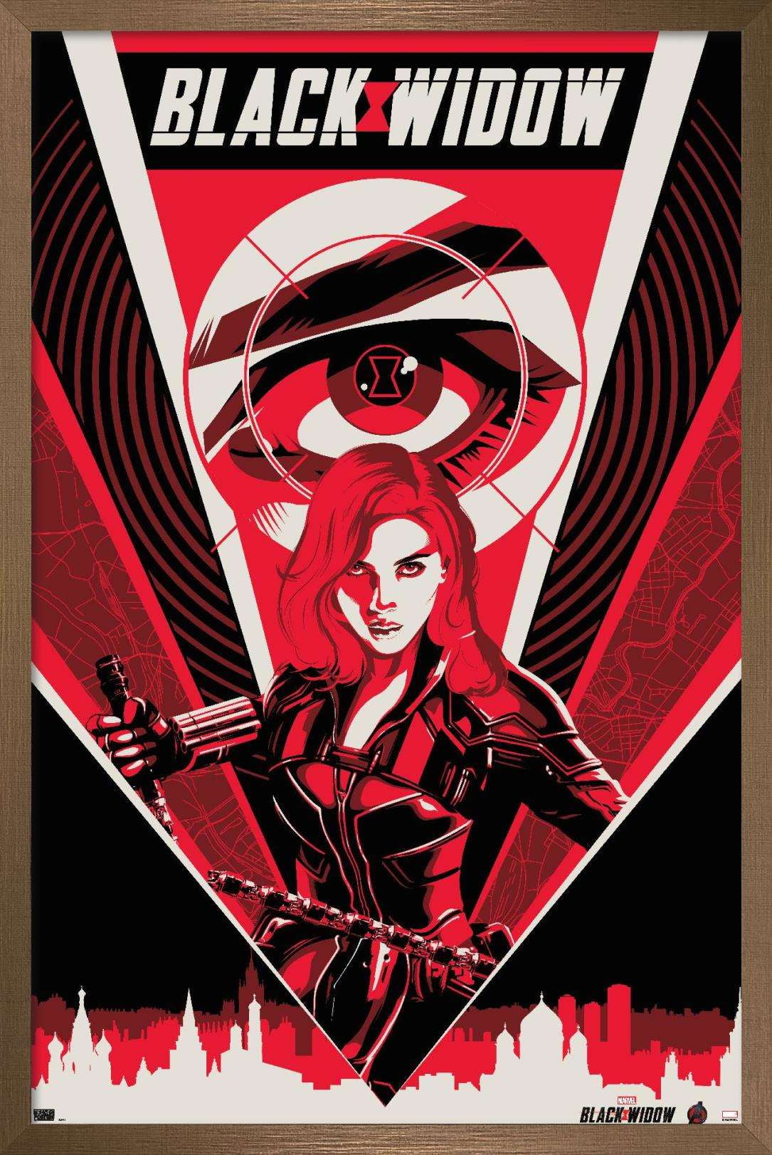 Marvel Cinematic Universe - Black Widow - Eye Wall Poster, 14.725" x 22.375", Framed
