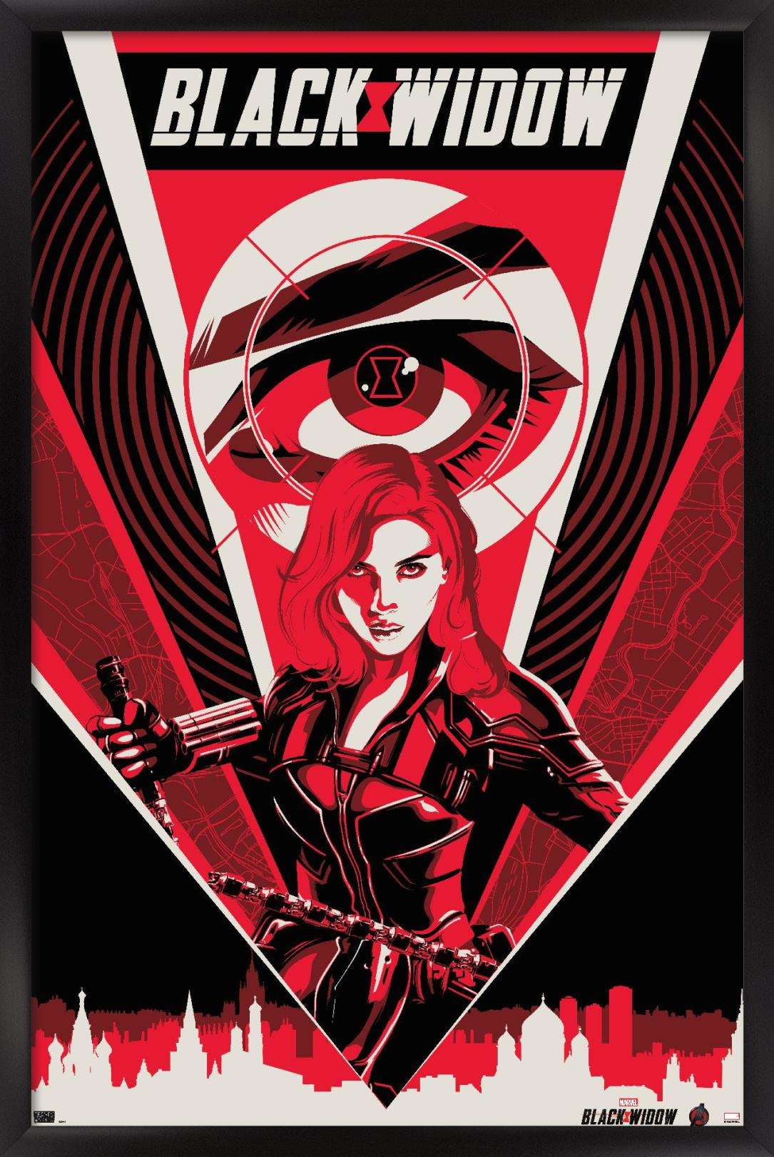 Marvel Cinematic Universe - Black Widow - Eye Wall Poster, 14.725" x 22.375", Framed