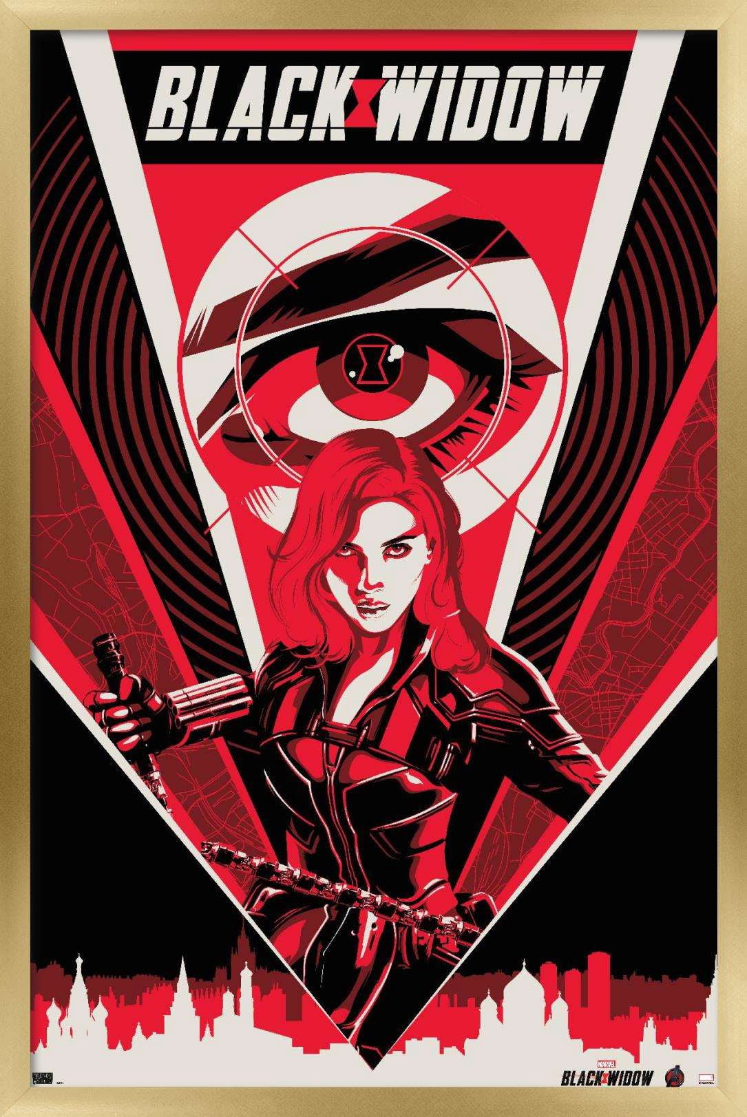 Marvel Cinematic Universe - Black Widow - Eye Wall Poster, 22.375" x 34", Framed