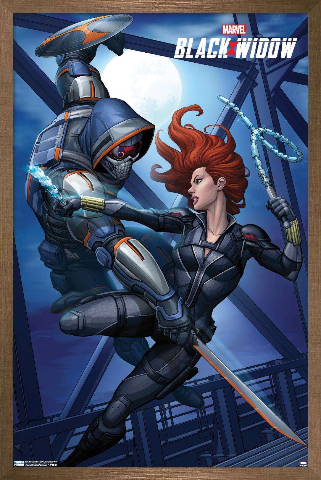 Marvel Cinematic Universe - Black Widow - Fight Wall Poster, 14.725" x 22.375", Framed