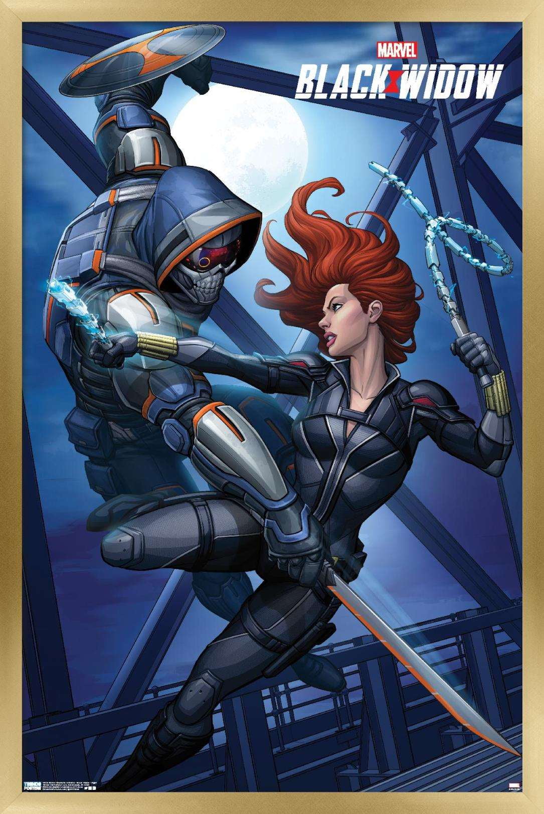 Marvel Cinematic Universe - Black Widow - Fight Wall Poster, 22.375" x 34", Framed