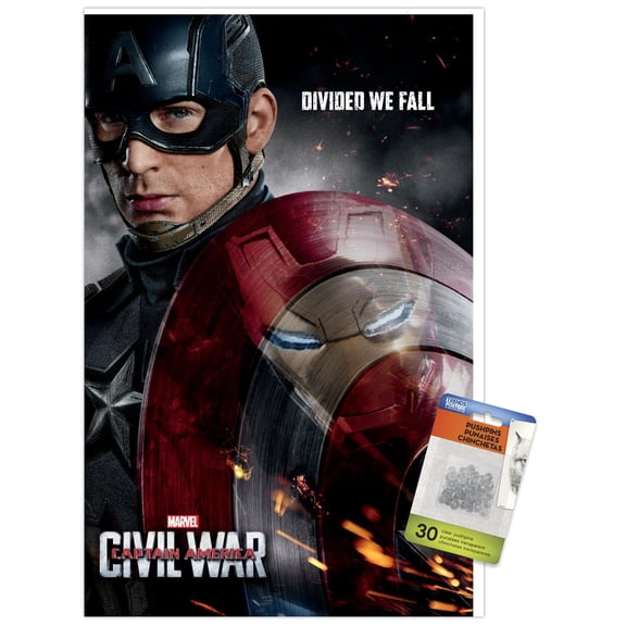 Marvel Cinematic Universe - Captain - Civil War - Shield Reflection One Sheet
