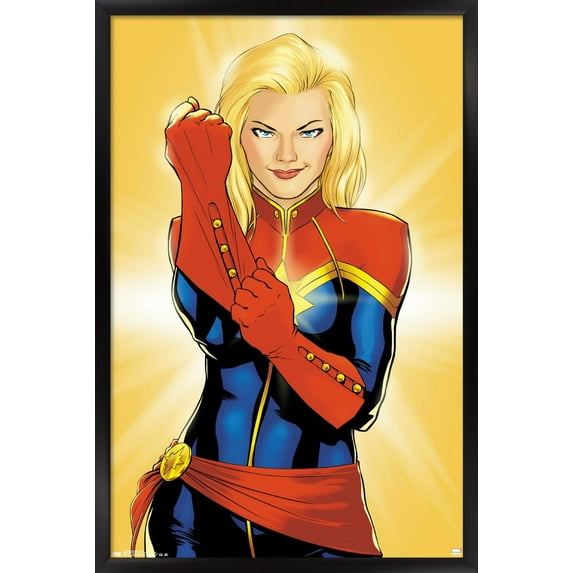 Marvel Cinematic Universe - Captain Marvel - Glove Wall Poster, 14.725" x 22.375", Framed
