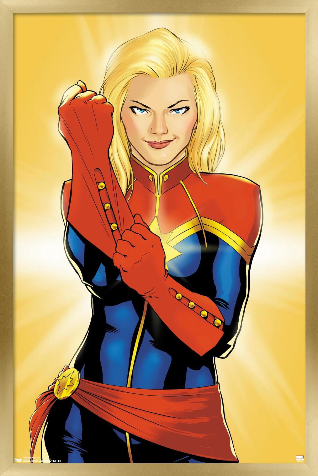 Marvel Cinematic Universe - Captain Marvel - Glove Wall Poster, 14.725" x 22.375", Framed