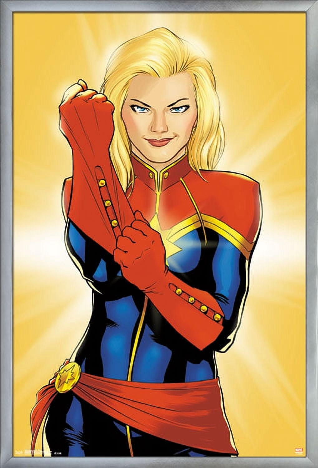 Marvel Cinematic Universe - Captain Marvel - Glove Wall Poster, 22.375" x 34", Framed
