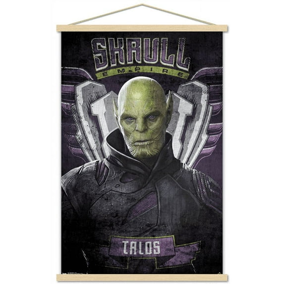 Marvel Cinematic Universe - Captain Marvel - Talos Wall Poster with Wooden Magnetic Frame, 22.375" x 34"