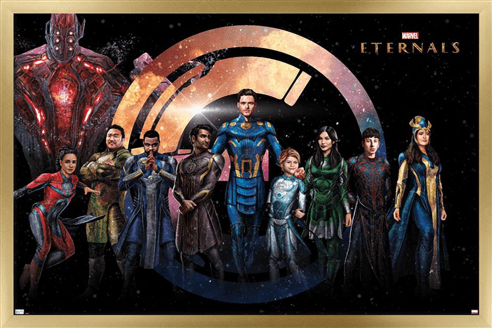 Marvel Cinematic Universe Eternals - Group Wall Poster, 22.375" x 34", Framed
