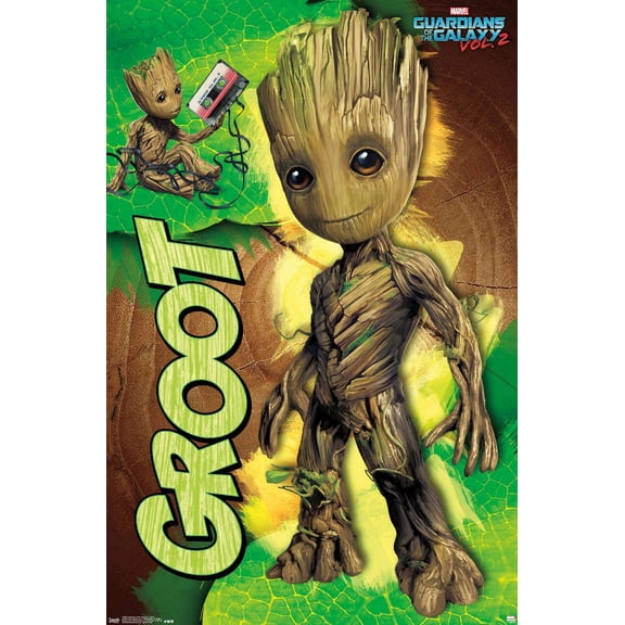 Marvel Cinematic Universe - Guardians of the Galaxy 2 - Groot Wall Poster, 14.725" x 22.375"