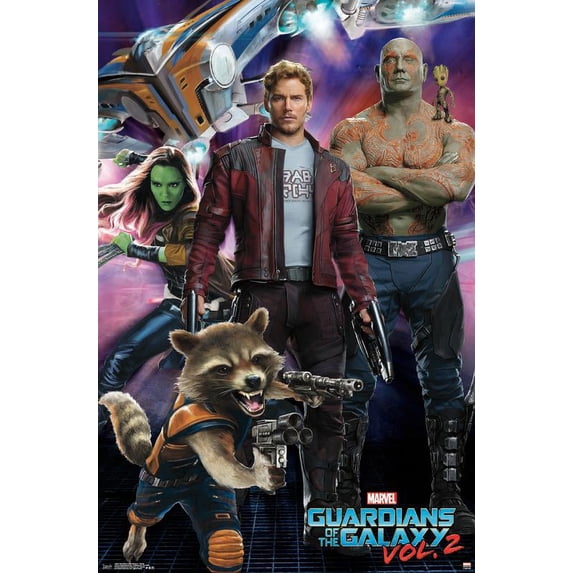 Marvel Cinematic Universe - Guardians of the Galaxy 2 - Group Wall Poster, 22.375" x 34"