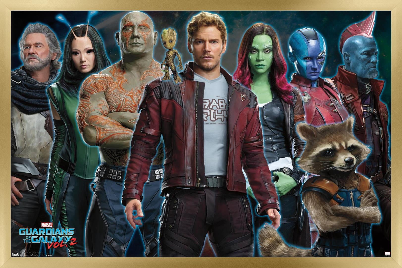 Marvel Cinematic Universe - Guardians of the Galaxy 2 - Intimidation Wall Poster, 14.725" x 22.375", Framed