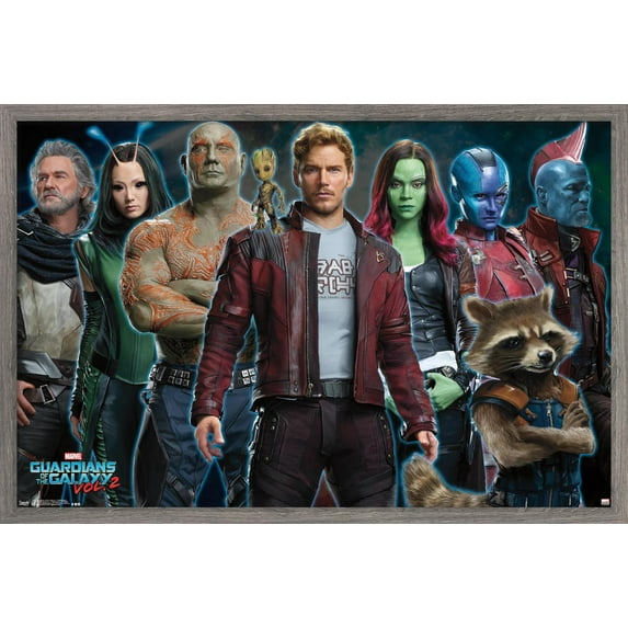 Marvel Cinematic Universe - Guardians of the Galaxy 2 - Intimidation Wall Poster, 22.375" x 34", Framed