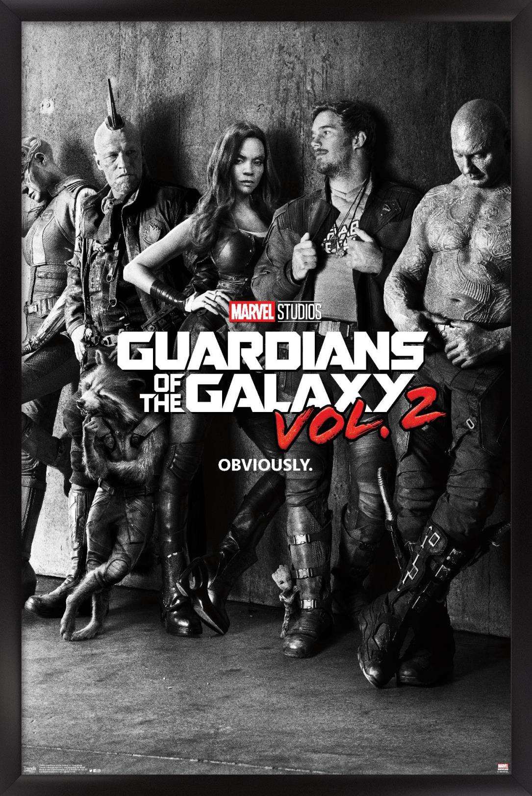Marvel Cinematic Universe - Guardians of the Galaxy 2 - One Sheet Wall Poster, 14.725" x 22.375", Framed