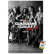 Marvel Cinematic Universe - Guardians of the Galaxy 2 - One Sheet Wall Poster with Push Pins, 22.375" x 34"