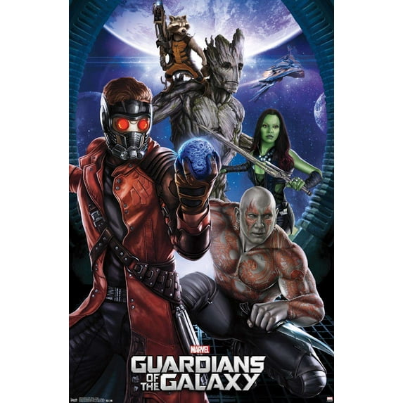 Marvel Cinematic Universe - Guardians of the Galaxy - Group Wall Poster, 14.725" x 22.375"