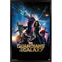 Marvel Cinematic Universe - Guardians of the Galaxy - One Sheet Wall Poster, 14.725" x 22.375", Framed