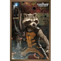 Marvel Cinematic Universe - Guardians of the Galaxy - Rocket Racoon Wall Poster, 22.375" x 34", Framed