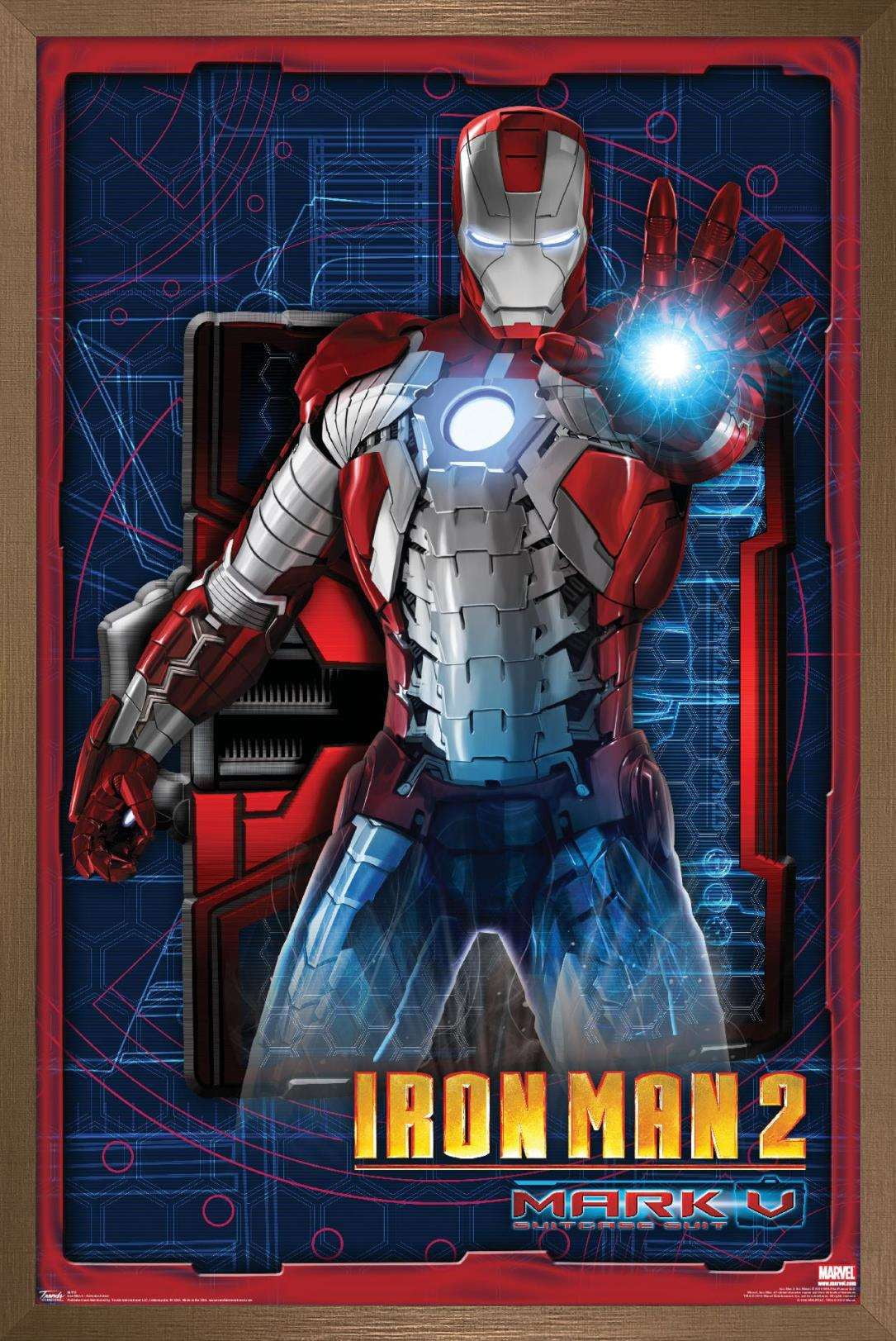 Marvel Cinematic Universe - Iron Man 2 - Briefcase Armor Wall Poster, 14.725" x 22.375", Framed