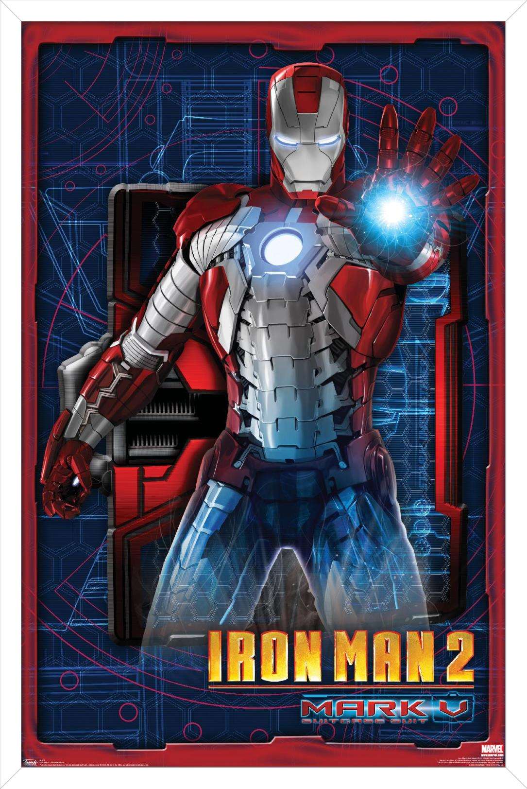 Marvel Cinematic Universe - Iron Man 2 - Briefcase Armor Wall Poster, 14.725" x 22.375", Framed